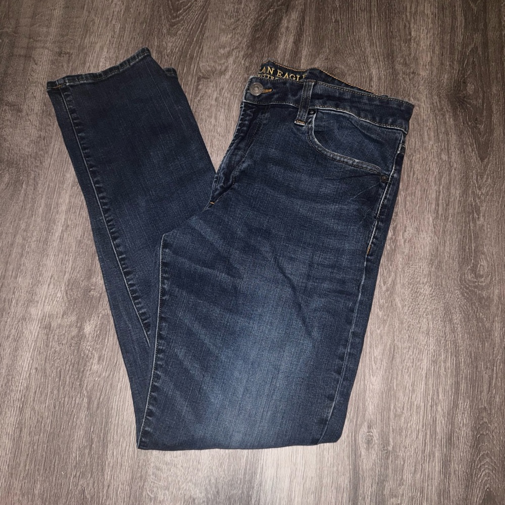 American Eagle Outfitters Dark Blue Slim Straight Jeans